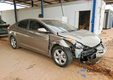 2013 Hyundai Elantra Gls z USA, uszkodzony, nr VIN 5NPDH4AE0DH253260